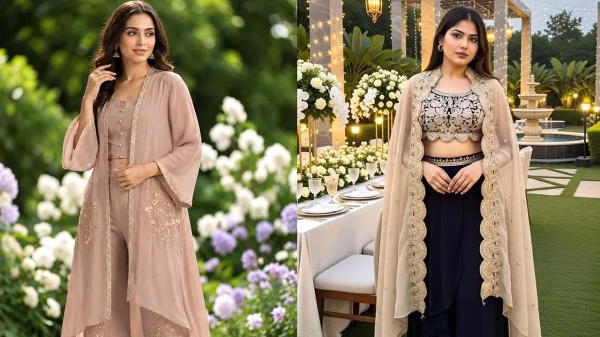 सिंपल नहीं ट्राई करें ये Indo Western Shrug Sets, देखें डिजाइन