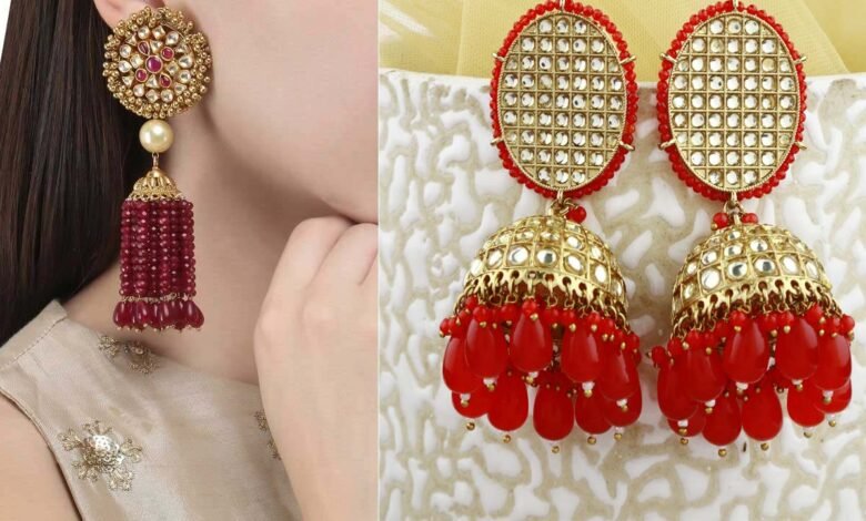 Colorful earrings : आपके कानो की खूबसूरती को चार चाँद लगाएगी ये कलरफुल झुमकियां डिजाइन