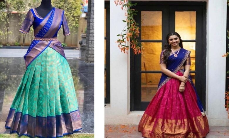 Saree lehenga styles : ऐसे पहने साड़ी को लहंगे के स्टाइल में देखेंगी लाजवाब