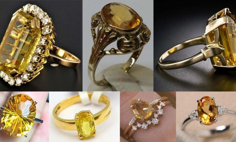 Topaz Ring Designs : हाथ में पुखराज के ये रिंग्स लगेगी परफेक्ट, देखे डिज़ाइन