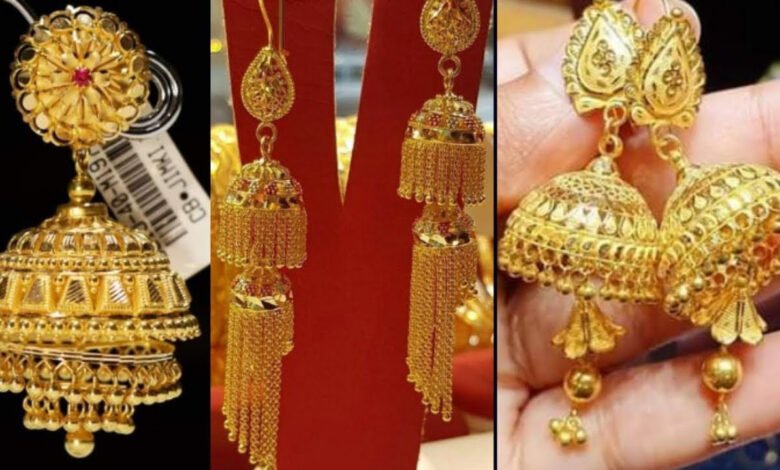 Gold Jhumka : बेहद खूबसूरत लगते है ये हैवी झुमके डिज़ाइन, देखे डिज़ाइन