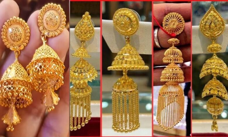 Bridal Gold Jhumka Designs : ब्राइडल लुक को और भी खूबसूरत बना देगी ये झुमका डिज़ाइन