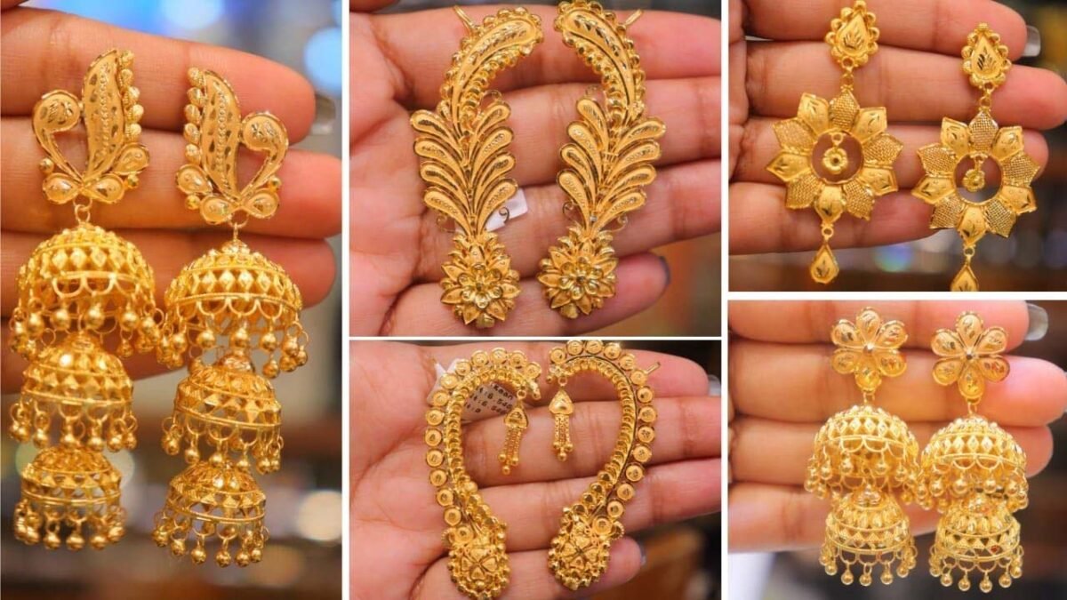 Gold Jhumka Designs : ब्राइडल के लिए है बेहद खास ये गोल्ड झुमका डिज़ाइन