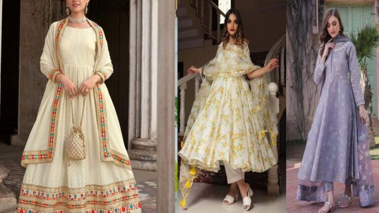 Teej Anarkali Gown Design : तीज में पहने अनारकली गाउन दिखेंगी कुछ अलग