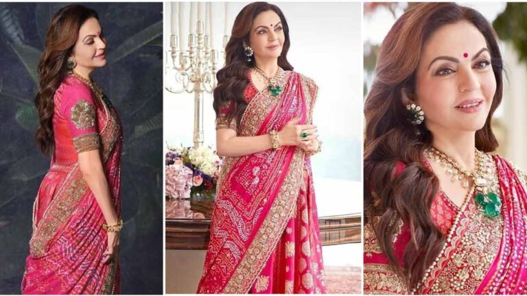 Nita Ambani Fashion - पिंक साड़ी में खूबसूरत दिखी नीता अंबानी