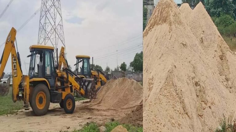 SINGRAULI - बलियरी में अवैध रूप से डंप की गई कई लाखो रुपये की बालू हुई जप्त