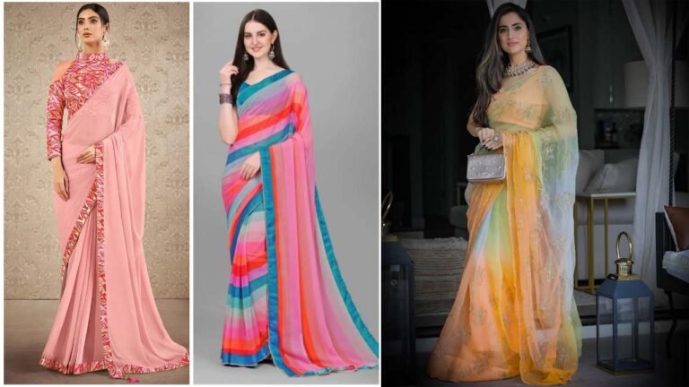 Chiffon Saree Designs : रक्षाबंधन के ख़ास मौके पर शिफॉन साड़ी को ऐसे स्टाइल करें , दिखेंगी खूबसूरत