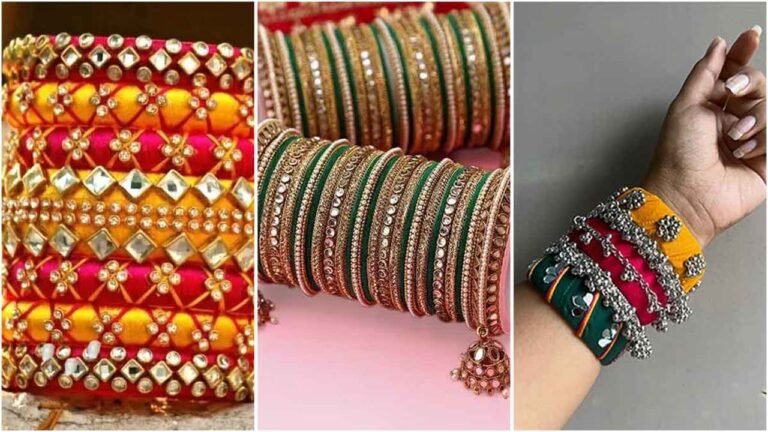 Fancy Bangle Designs : हरियाली तीज के खास मौके पर पहनें हरी लाल और पीली चूड़ियां , देखें तस्वीरें