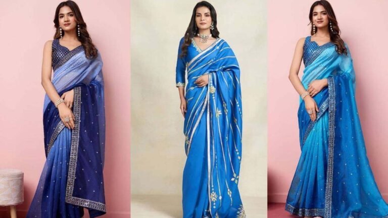 Georgette Saree Designs : अमेज़न सेल में जॉर्जेट साड़ियों की लेटेस्ट डिजाइन 3000 रुपये की साड़ी मात्र 650 रुपये में