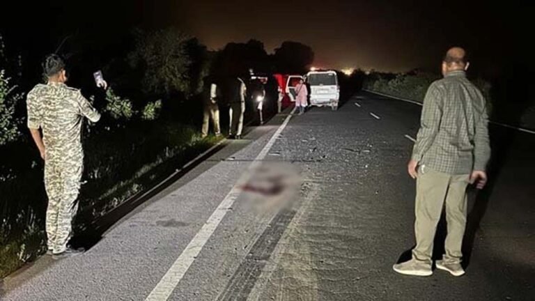 MP News : ग्वालियर-शिवपुरी हाईवे पर एएसपी की कार कंटेनर से टकराई, ड्राइवर की मौत, परिवार घायल