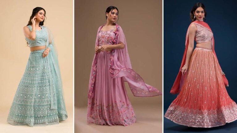 Floral Lehenga Designs : रक्षाबंधन पर स्टाइलिश लुक के लिए इन फ्लोरल लहंगों को स्टाइल करें।