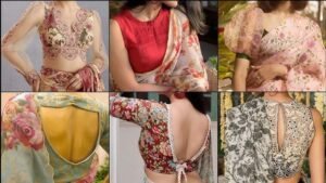 Floral Pattern Blouse : पार्टी वियर में रॉयल लुक पाना चाहती है तो , पहनें फ्लोरल पैटर्न ब्लाउज डिजाइन