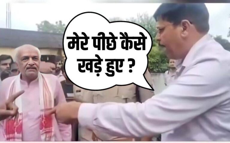 SDM की बदसलूकी : RSS के बुजुर्ग पदाधिकारी से बोले- मेरे पीछे कैसे खड़े हुए