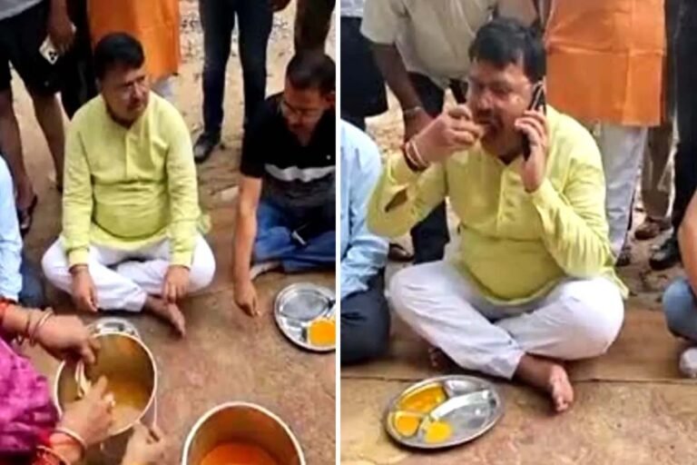 MP NEWS : स्कूल का निरीक्षण करने पहुंचे मंत्री प्रद्युम्न सिंह तोमर, सब्जी में नहीं मिला आलू