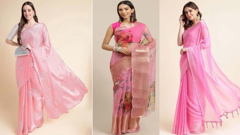 Floral Saree Designs : नवरात्रि पर खूबसूरत लुक के लिए इन फ्लोरल प्रिंट साड़ियों को स्टाइल करें।