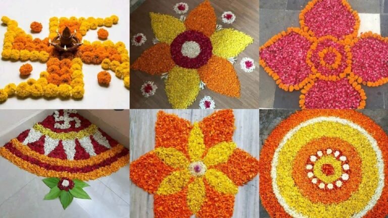 Latest Rangoli Designs: दिवाली में फूलों के रंगोली कैसे बनाएं देखे डिज़ाइन
