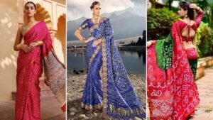 Bandhani Saree design : करवा चौथ के लिए परफेक्ट हैं ये बांधनी साड़ी डिजाइन