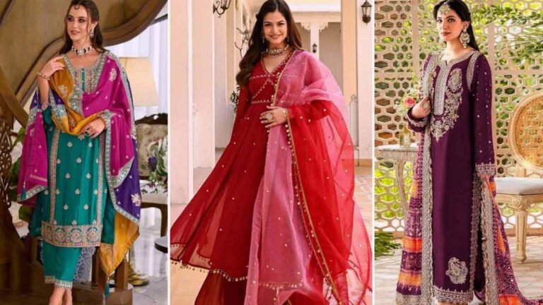 karwa chauth Suit Design : करवा चौथ के दिन फैंसी सलवार-सूट पहनेंगी दिखेंगी कुछ अलग