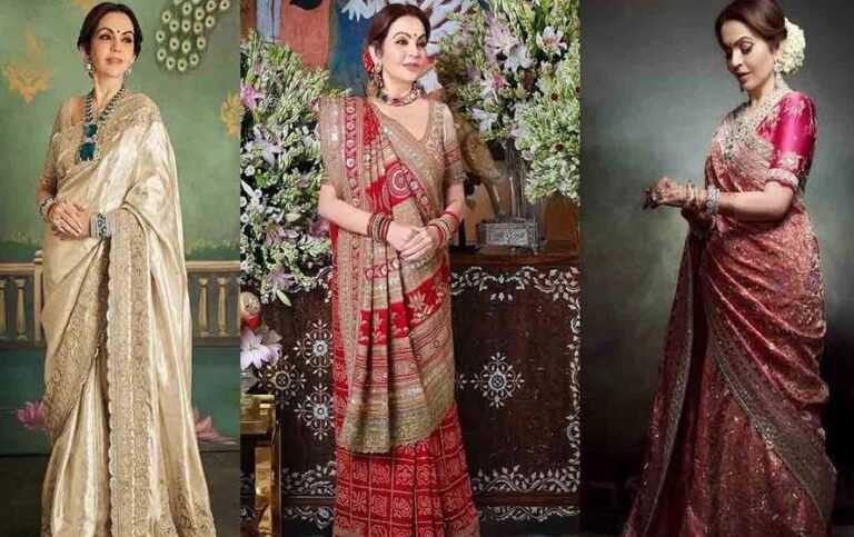 Nita Ambani Saree : अपने लुक को दें रॉयल टच, नीता अंबानी की तरह स्टाइल करें अपनी सिल्क साड़ी