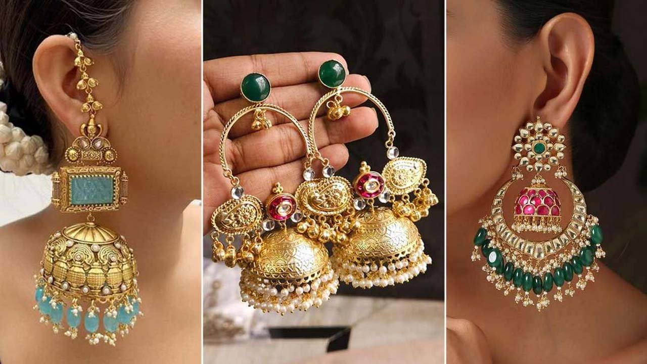 Jhumka Designs: ट्रेंडी इयररिंग्स आपके आउटफिट में लगा देंगे चार चांद, लौट आया है झुमकों का फैशन, देखें लेटेस्‍ट डिजाइंस