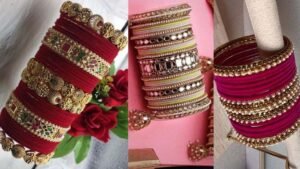 Bridal Bangle Designs : वेलवेट चूड़ियों के खूबसूरत डिज़ाइन