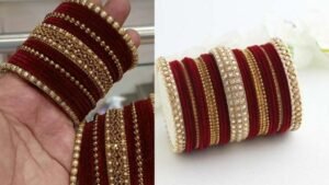 Bridal Bangle Designs : वेलवेट चूड़ियों के खूबसूरत डिज़ाइन