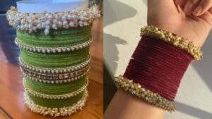 Bridal Bangle Designs : वेलवेट चूड़ियों के खूबसूरत डिज़ाइन