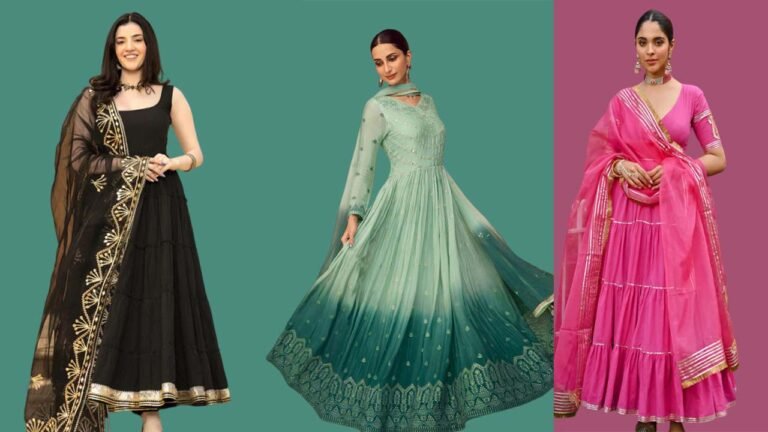 Anarkali Suit Designs: मेहंदी फंक्शन में रॉयल लुक के लिए इस लंबे अनारकली सूट को करें स्टाइल, देखें डिजाइन