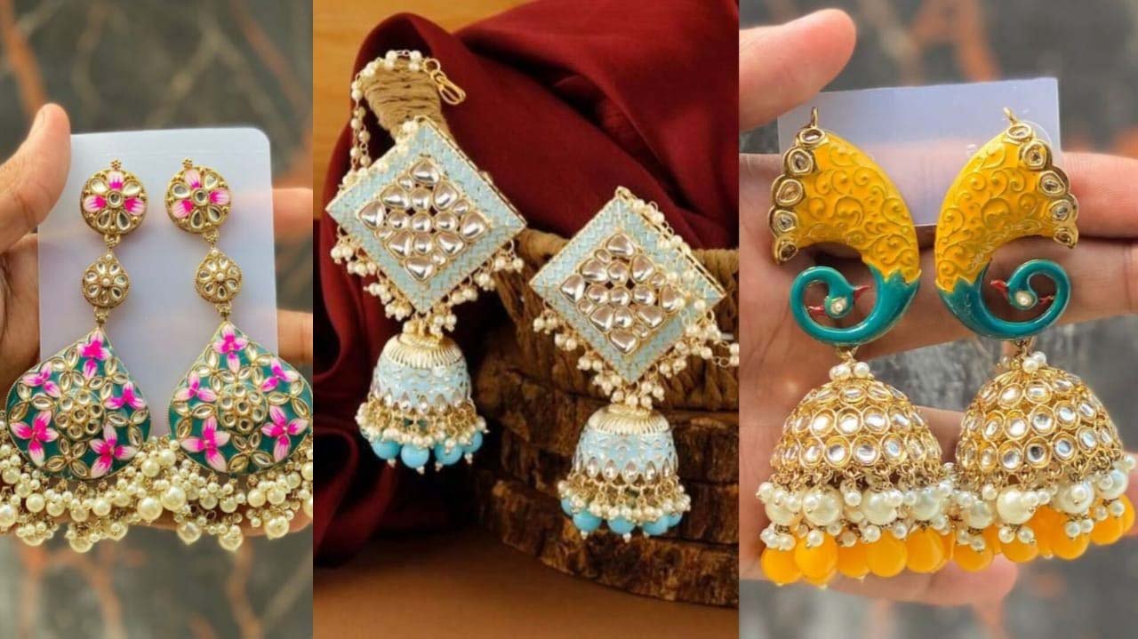 ये Kundan jhumka design ट्रेडिशनल आउटफिट के साथ खूब जचेंगे