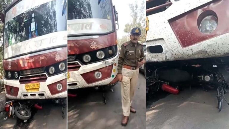 SINGRAULI - जयंत में 02 बाइक को बस ने मारी ठोकर