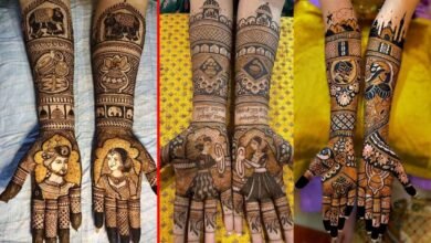 Mehndi Designs Dulhe ke liye: फ्रंट हैंड मेहंदी डिजाइन दुल्हन के हाथों पर बहुत अच्छी लगेगी, देखें तस्वीर