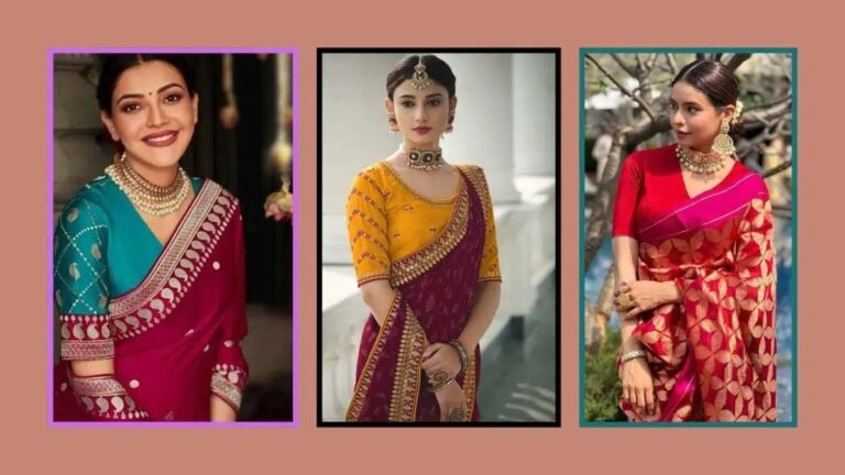 Blouse for Red Saree - साड़ी के साथ इन रंग के ब्लाउज़ को करें स्टाइल