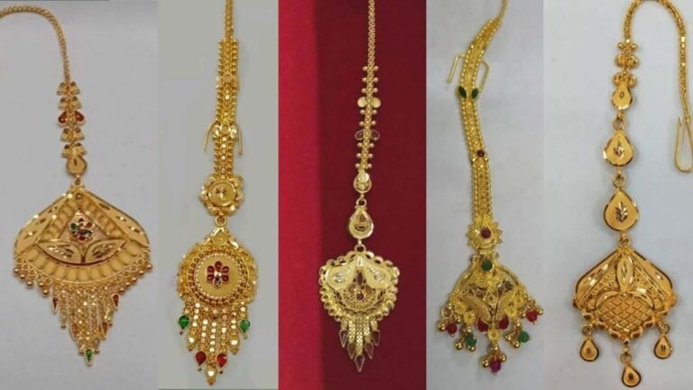 Gold maang tiKka design : शादी के दिन पहनने के लिए ये मांग टीका है बेस्ट, देखें 2025 के ट्रेंडी डिजाइन
