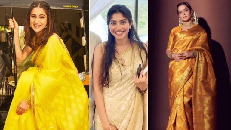 Maha Shivratri Saree Designs : महाशिवरात्रि के दिन धारण करें ट्रेडिशनल लूक, यहां देखें बेस्ट स्टाइलिश येलो साड़ी