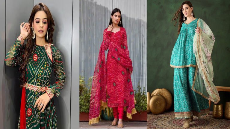 Bandhej Kurta Palazzo: बंधेज कुर्ता पलाज़ो सेट को ट्राई करें दिखेंगी कुछ अलग