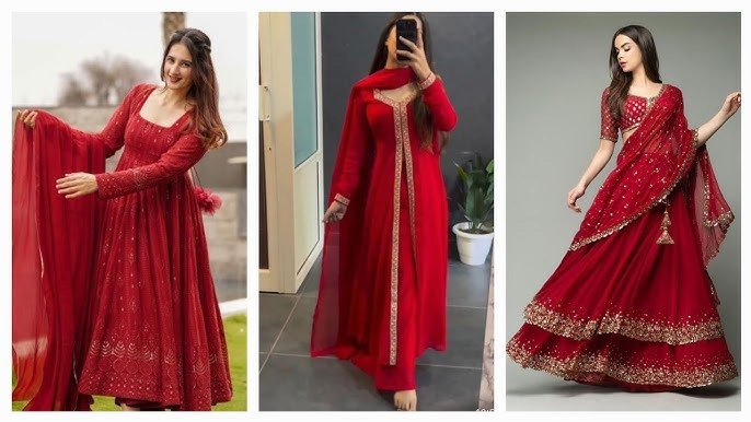 Red Suit Designs: लौट आया रेड कलर का ट्रेंड,सलवार-सूट की नई डिजाइंस देखे