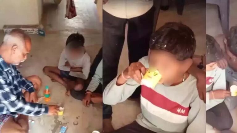 MP - टीचर ने मासूम बच्चो को पिलाई शराब