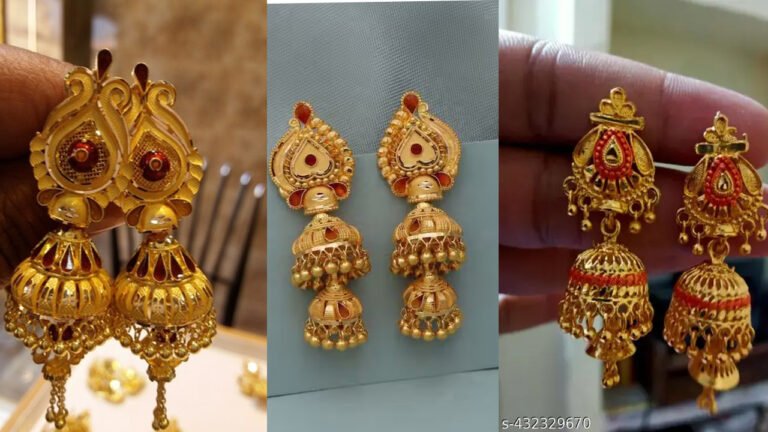 Gold Jhumka Design: ये गोल्ड झुमकी डिज़ाइन दुल्हन के चेहरे की खूबसूरती बढ़ा देंगे