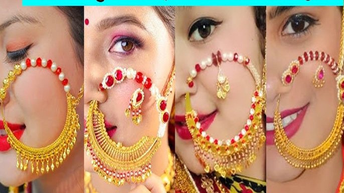 Bridal Gold Nath Design: ब्राइडल अपनी साड़ी या सूट के साथ खूबसूरत नथ डिजाइन को ट्राई करे