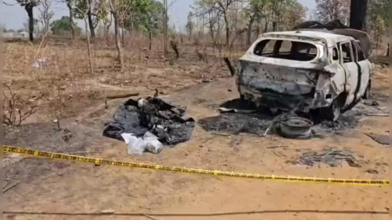 MP-जलती कार की डिग्गी में शव मिलने से हड़कंप, राख हुई डेड बॉडी