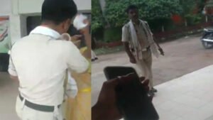 SATNA - कांस्टेबल ने बुजुर्ग को ज्यादा थप्पड़ पुलिस अधीक्षक ने किया तत्काल निलंबित