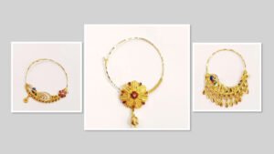 Gold nath design- ट्रेंड में हैं ये गोल्ड नथ