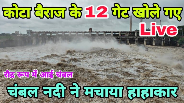 Chambal Heavy Rain : भारी बारिश के बाद खुल गए बांध के 12 गेट