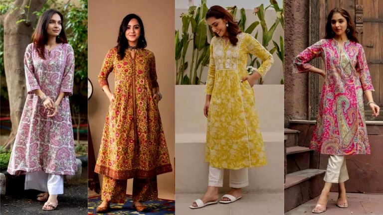 A-Line Kurta design: खूबसूरत ए-लाइन कुर्ता के लेटेस्ट डिज़ाइन देखे