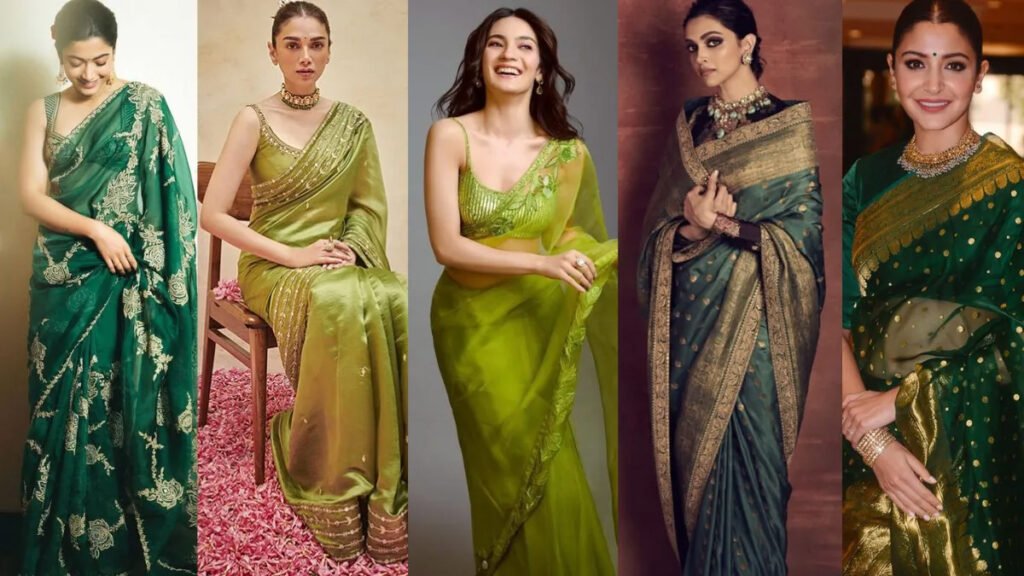 Sawan saree Designs- सावन के लिए ये हरे-पीले रंग की साड़ियाँ हैं बेस्ट