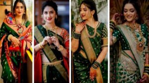 Shravan Green Sarees design: नई दुल्हन सावन में पहने ये साड़ी डिज़ाइन मार्केट में मचेगी धूम