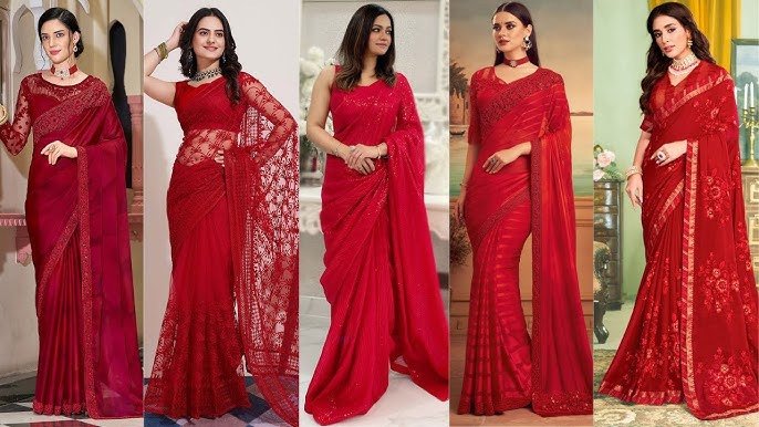 Red Saree Design: इस करवा चौथ पहनें ये सिंपल लाल साड़ी, हर कोई आपकी तारीफ़ करेगा 2 Red Saree Design: इस करवा चौथ पहनें ये सिंपल लाल साड़ी, हर कोई आपकी तारीफ़ करेगा