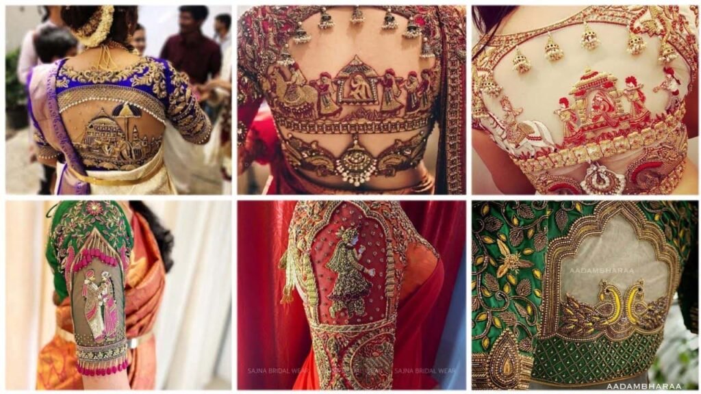 Blouse design :छठ पूजा के लिए साड़ी के साथ पहनने के लिए डिज़ाइनर ब्लाउज़