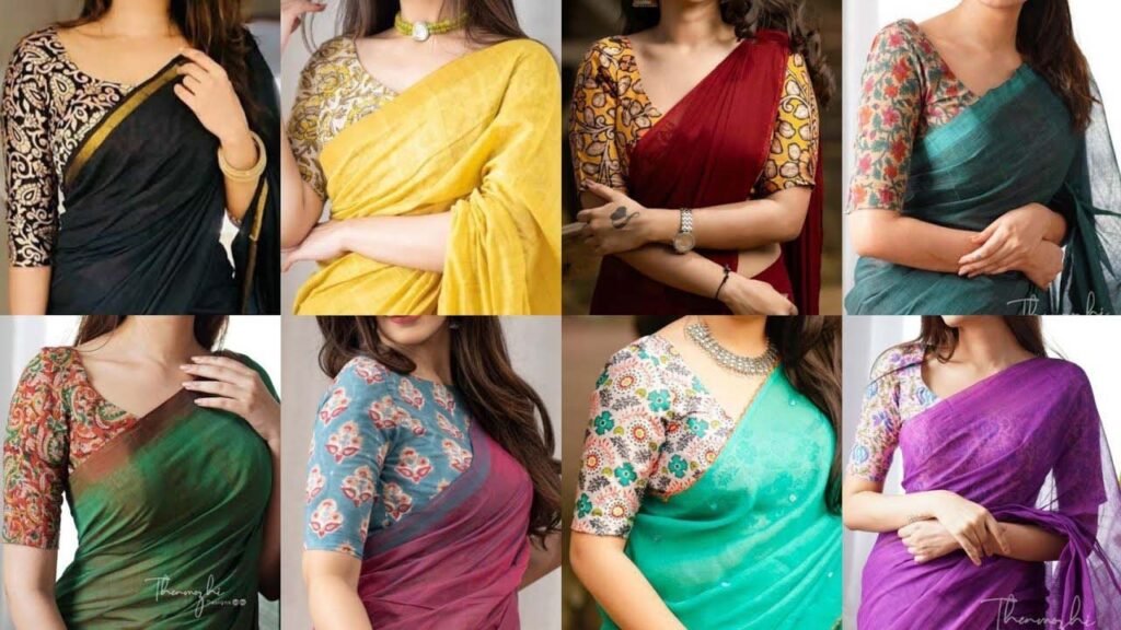 Blouse design :छठ पूजा के लिए साड़ी के साथ पहनने के लिए डिज़ाइनर ब्लाउज़
