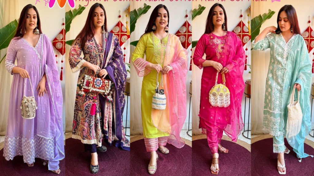 kurta set design: ट्रेंडी कुर्ता सेट के साथ अपनी खूबसूरती का जलवा बिखेरें